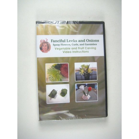 Nita's Fanciful Leeks Onions Garnishes DVD Vegetable Fruit Carving Instruction - Picture 1 of 3
